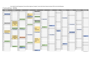 Agenda 2026 Tournois Taropale
