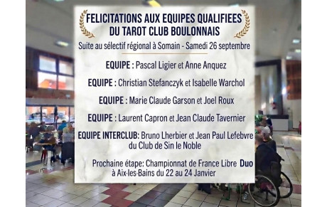 Sélectif Libre Duo du 26 septembre