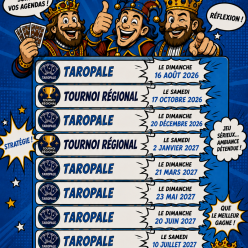 Agenda 2026 2027 Tournois Taropale et Tournois régionaux